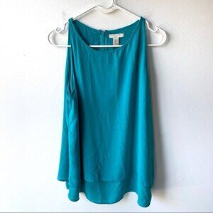Saint Tropez West Teal Layered Tank Top size L Large